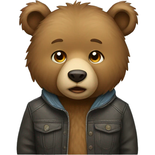 bear wearing a jacket emoji