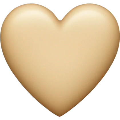 Beige heart emoji
