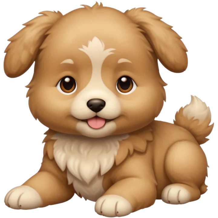 generate an ios genmoji of beige puppies emoji