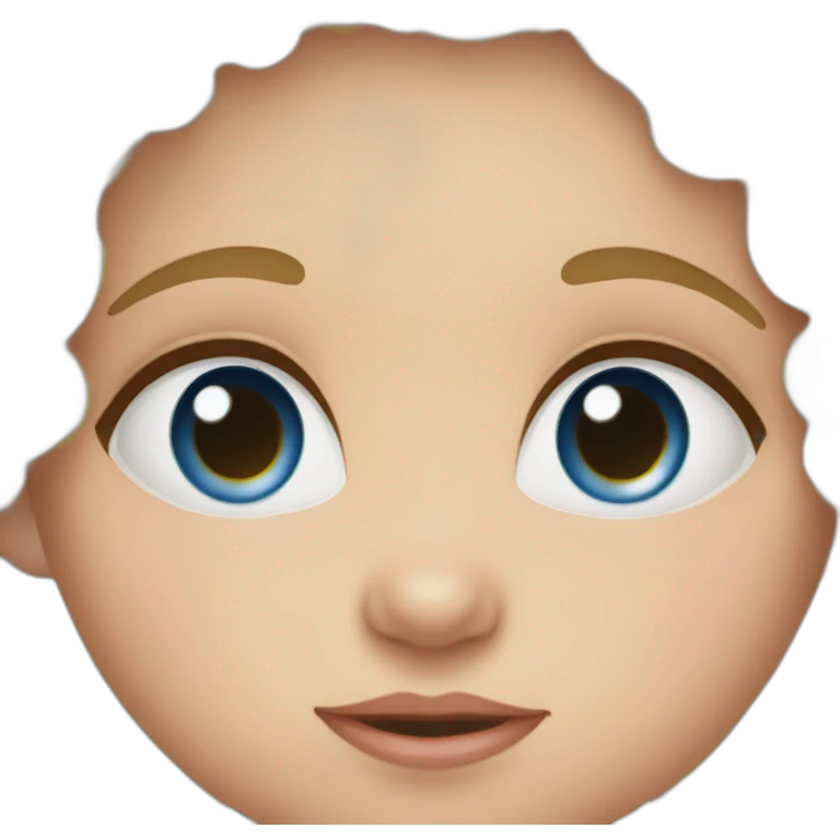 baby 1yr old girl blue eyes emoji