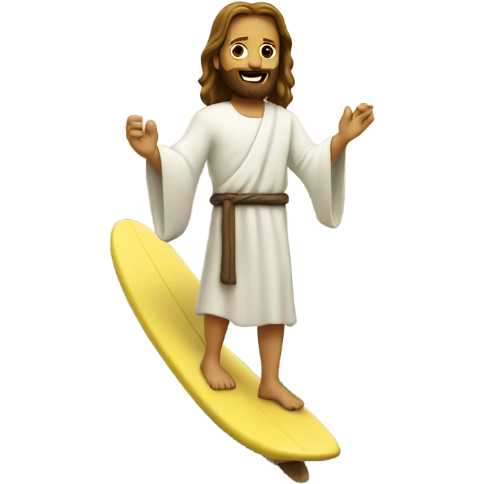 Jesus on a surfboaf emoji