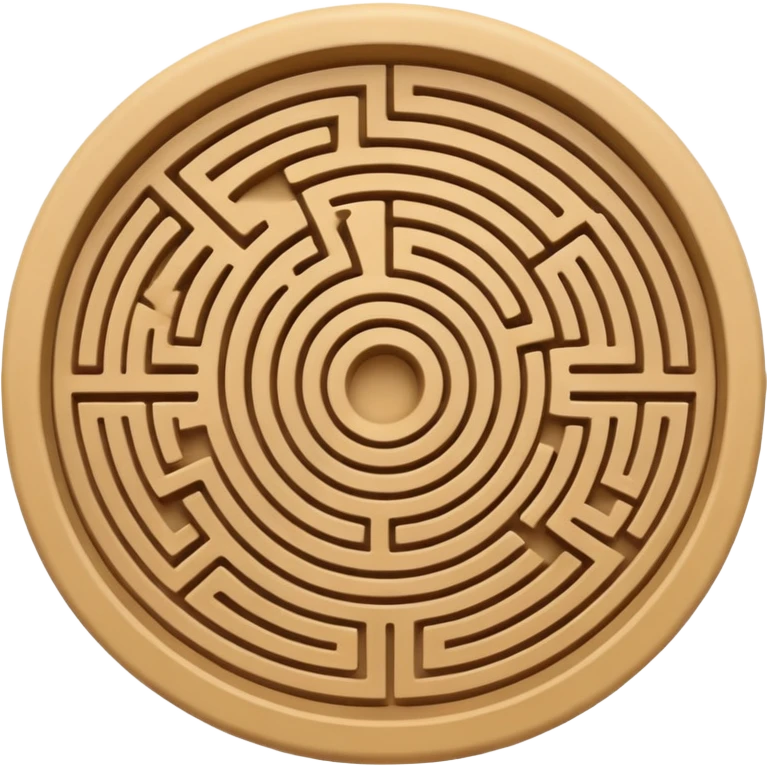 round maze sand color emoji