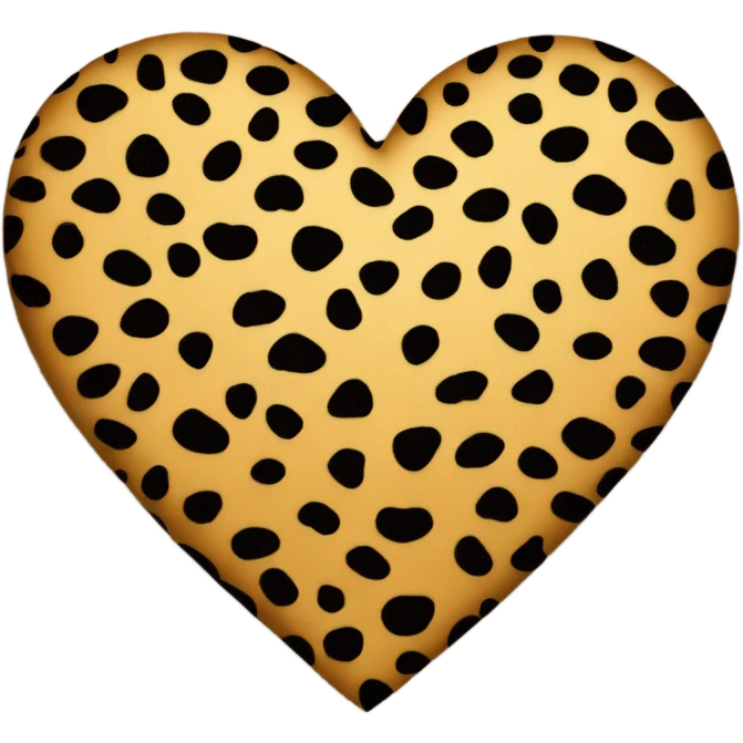 Leopard print heart emoji