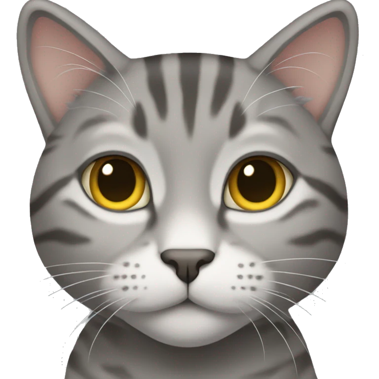 Grey tabby cat female emoji