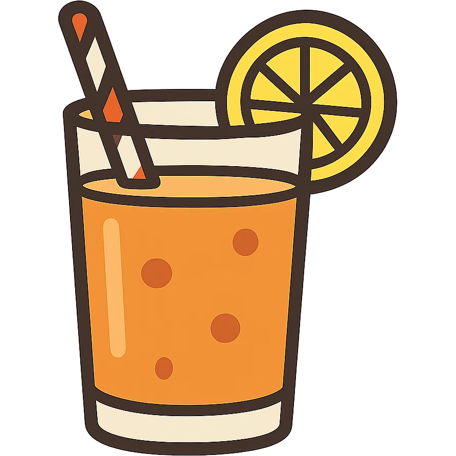 flat toon style drink emoji