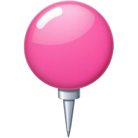 Pink push pin emoji