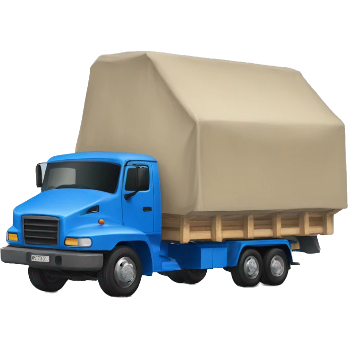 Blauer Lkw Anhänger auf dem W. O. A.  emoji