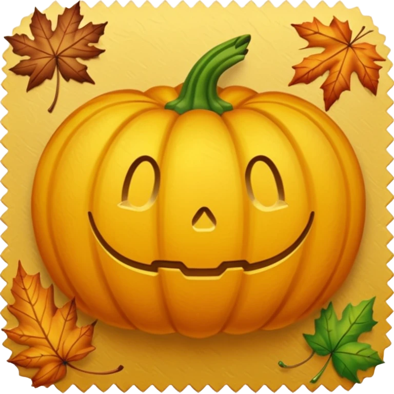 Autumn lettering emoji