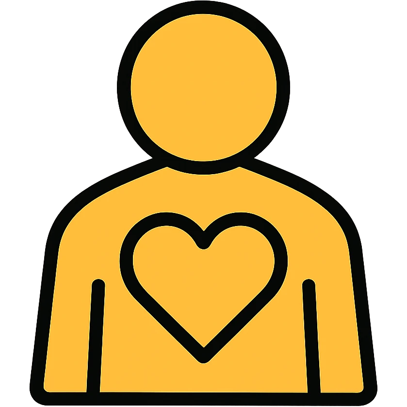 gold and black outlined icon for Life emoji