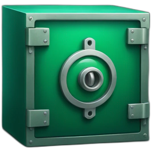 open safe, emerald emoji