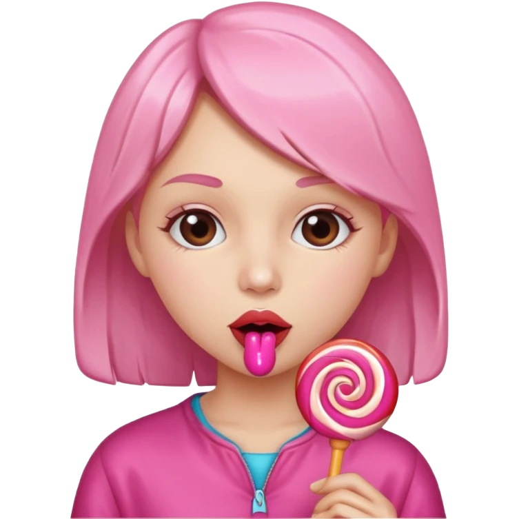 Girl sucking  emoji