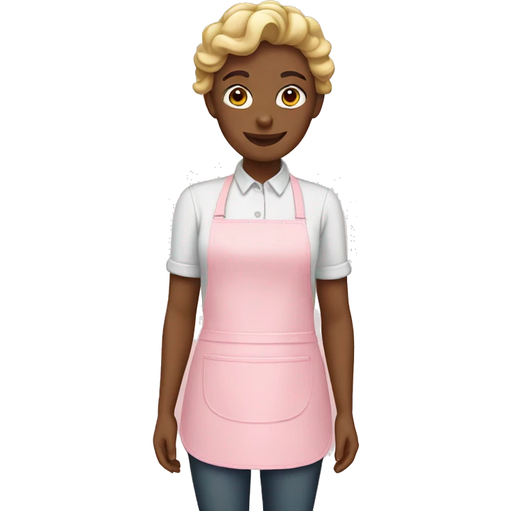 pastel pink apron  emoji