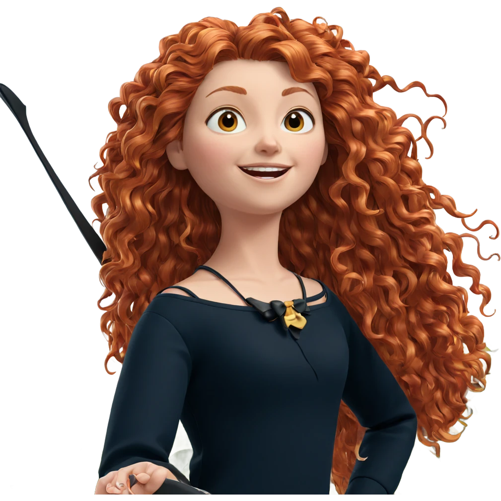 smiling girl with bow outdoors emoji