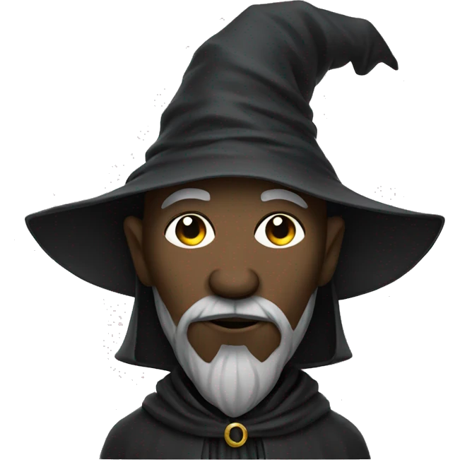 a cool looking black wizard emoji