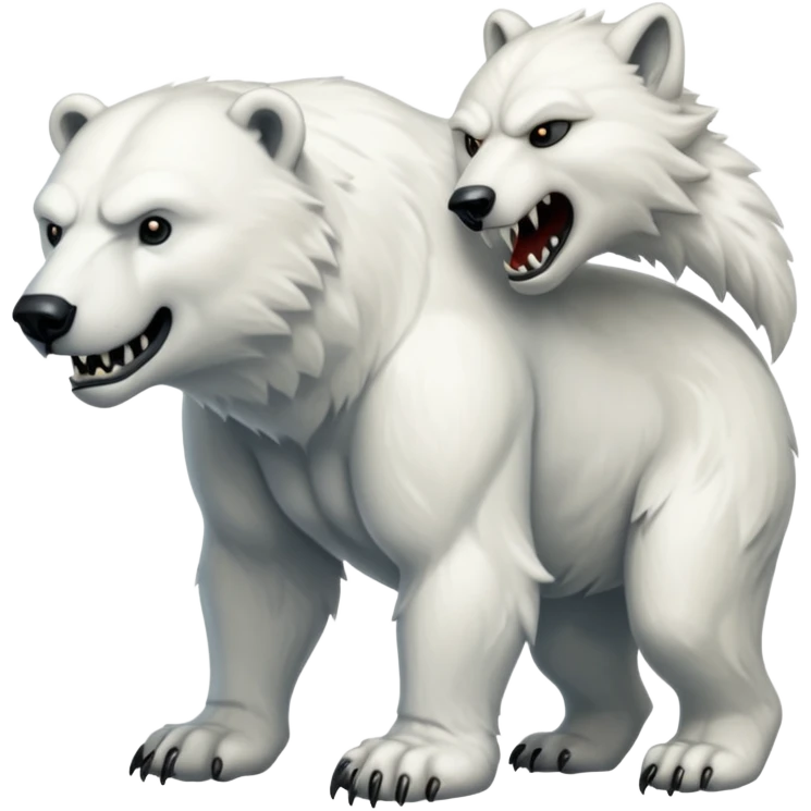 Sabertooth polar bear with a wolf’s tail  emoji