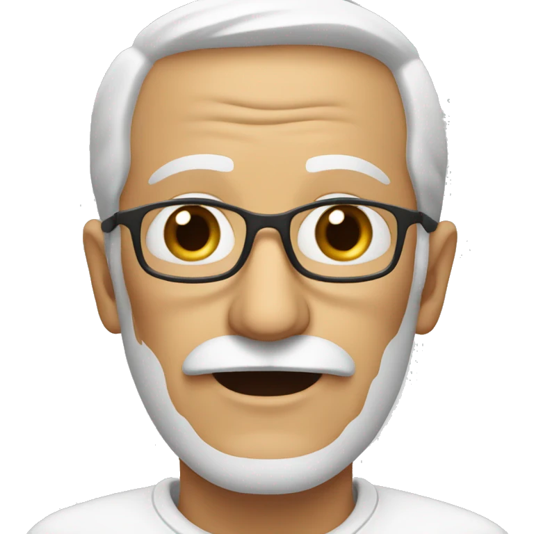 old man with very short black mustache emoji