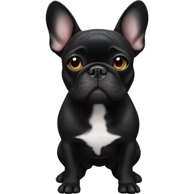 Black French bulldog emoji
