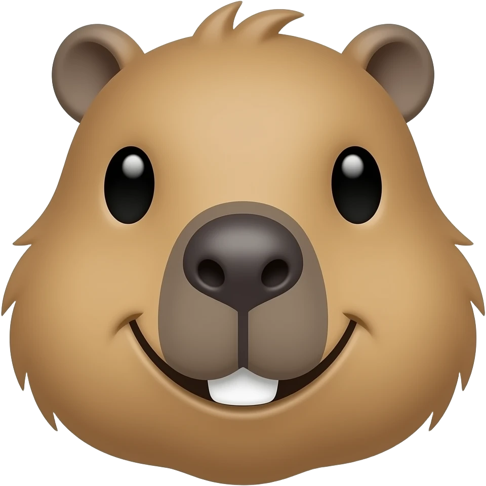 Capybara smiling face emoji
