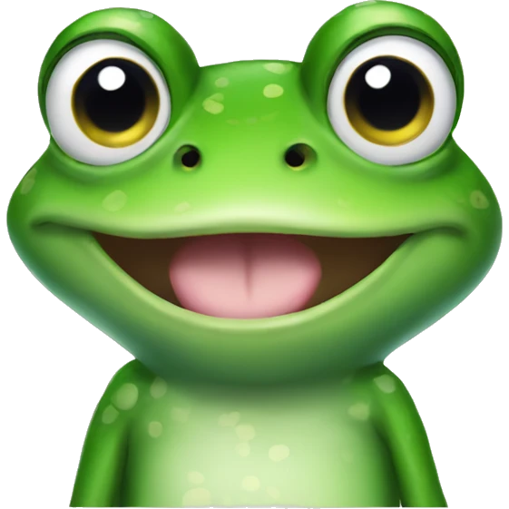 Funny frog emoji