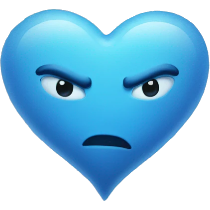 Blizzard-blue heart emoji