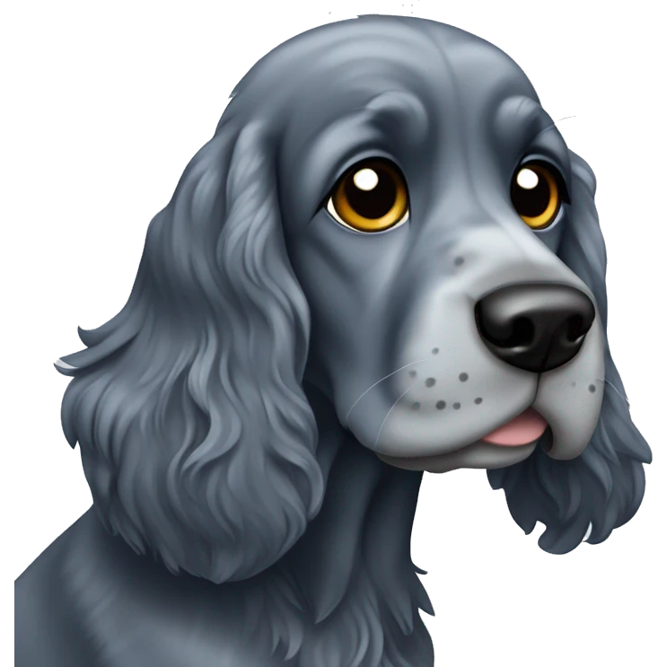 Blue roan cocker spaniel  emoji