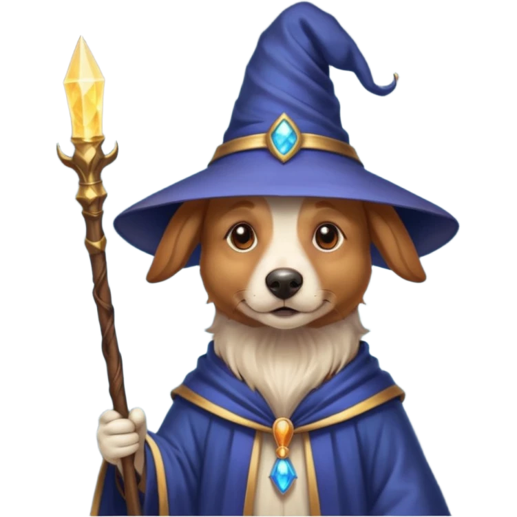 Dog wizard emoji