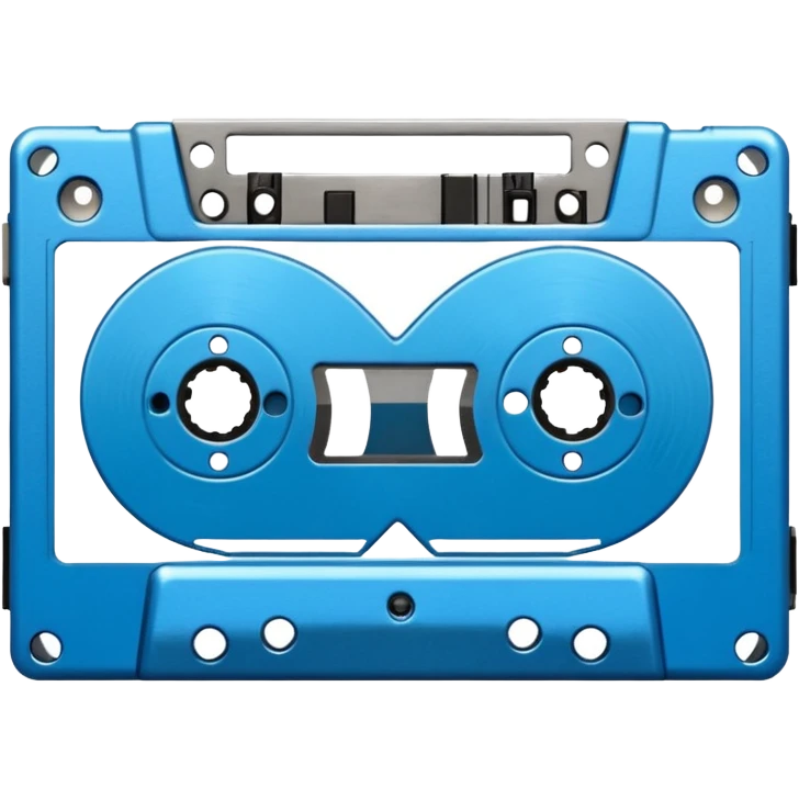 blue heart with a cassette tape emoji
