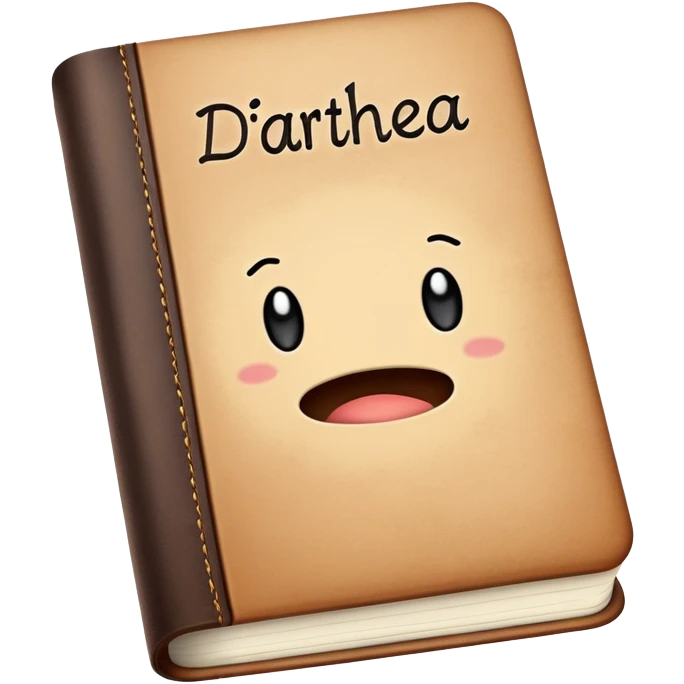 Diary that says diarrhea emoji