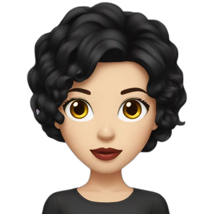 Scarlett Johansson black hair emoji