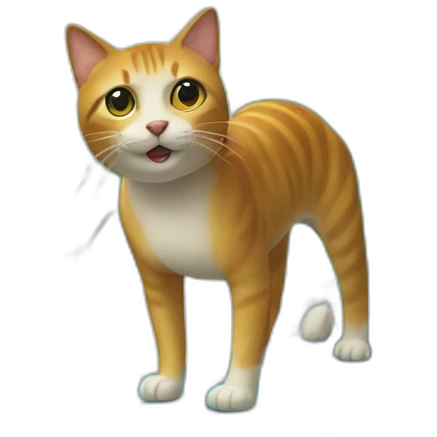 Chat qui fait du surf emoji