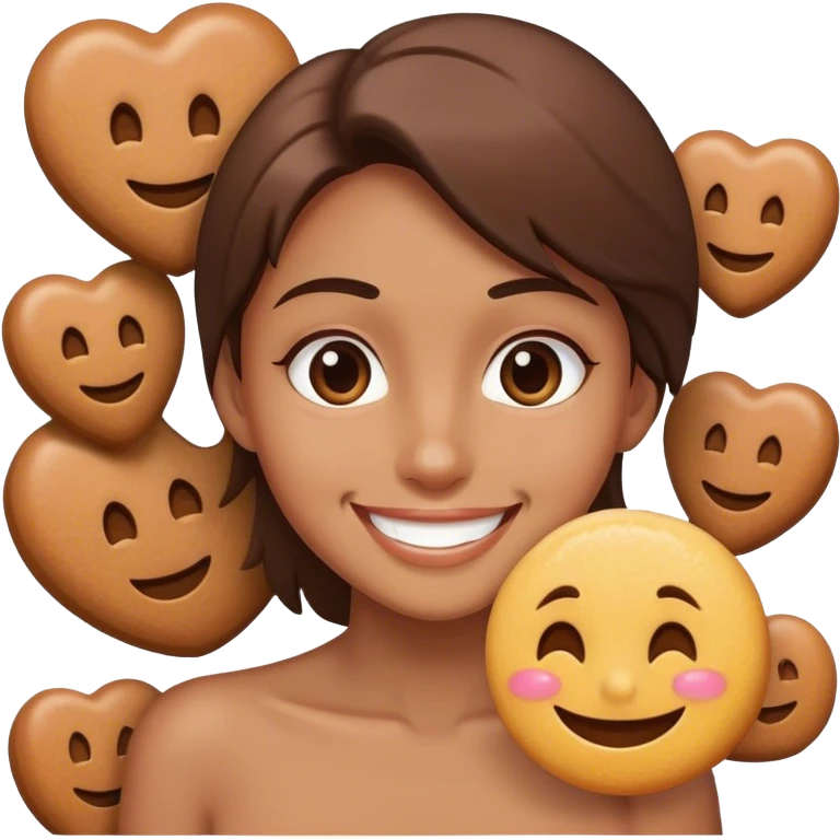 Happy face next to sugar emoji