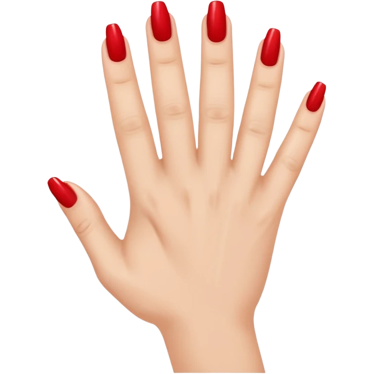 manicure hand with five fingers emoji