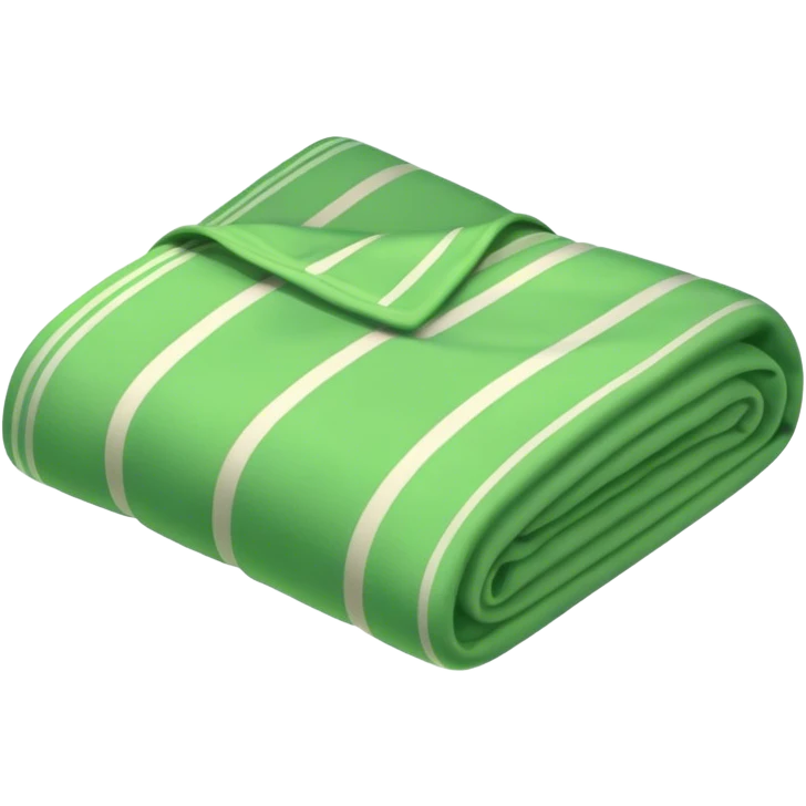 Green blanket cozy folded emoji
