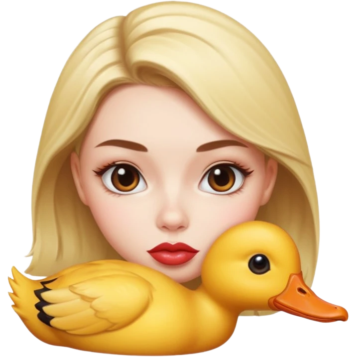 girl with big duck lips emoji