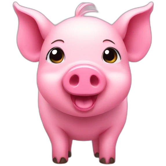 generate cute pink pig emoji