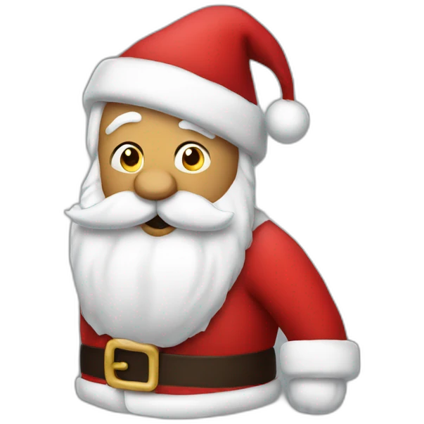 Alcoholic skinny santa emoji
