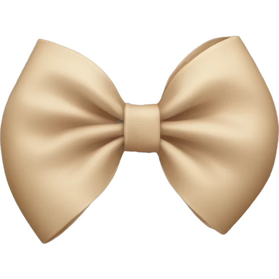 Beige bow emoji