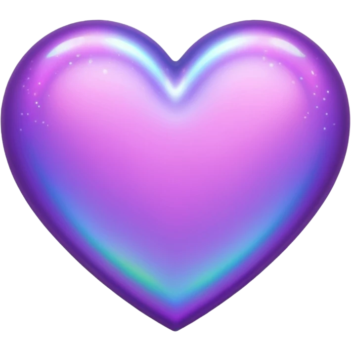 purple heart with a holographic effect emoji