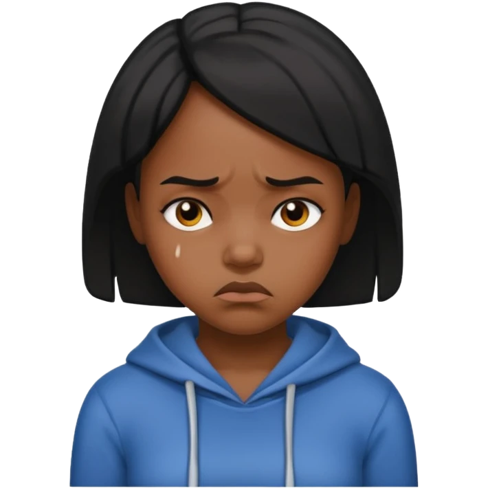 black girl depressed emoji