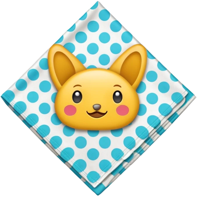 flapped patterned napkin emoji