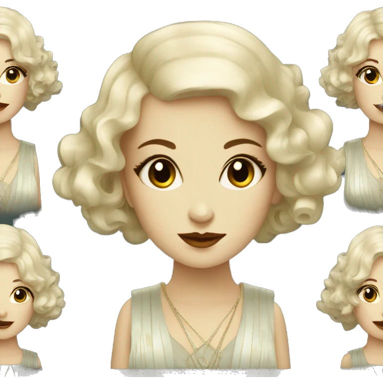 Art deco girl emoji