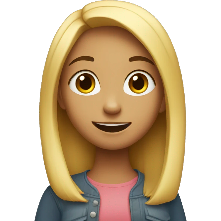 Girl saying yes emoji