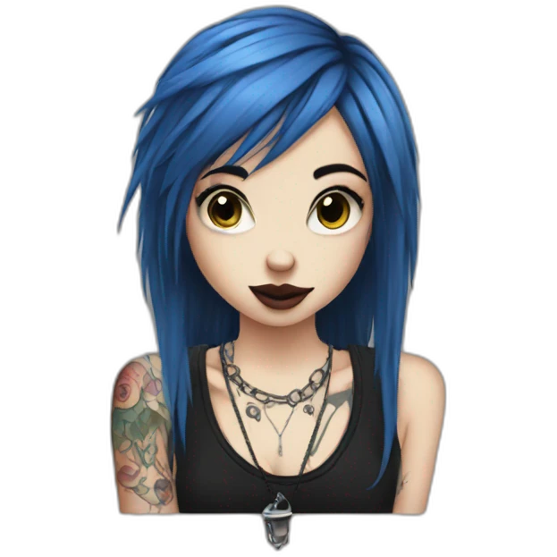 emo girl piercings tattoos emoji