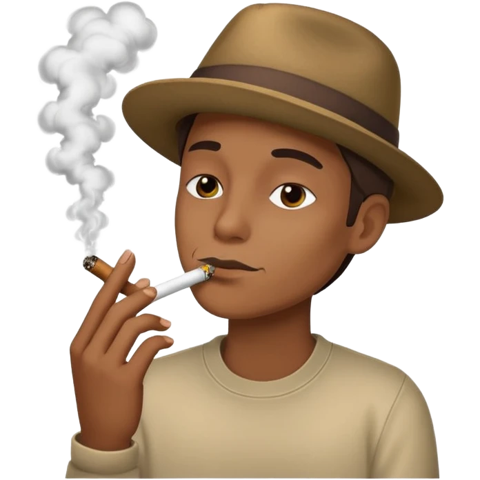 Smoking a blunt emoji