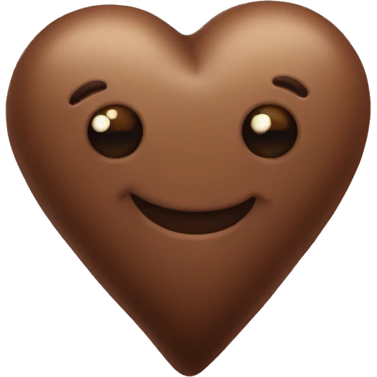 A heart shaped poop  emoji