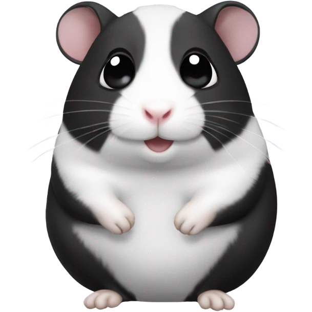 Hamster that looks like an oreo emoji