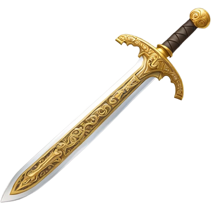 Gold sword emoji