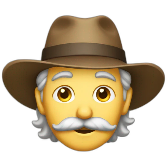 old country bumpkin with mustache emoji