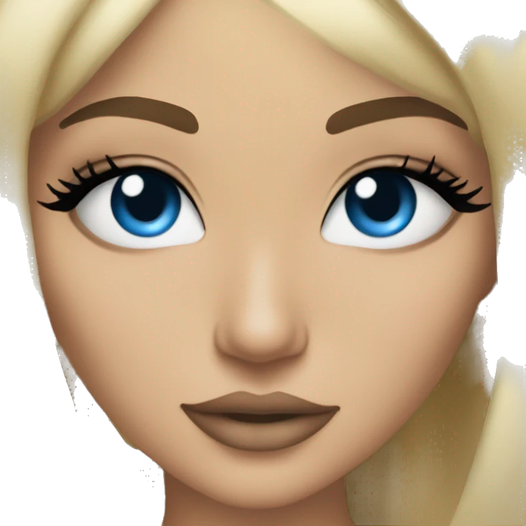 blonde kylie jenner with blue eyes emoji