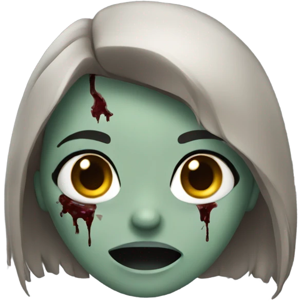 zombie girl with brown hair emoji
